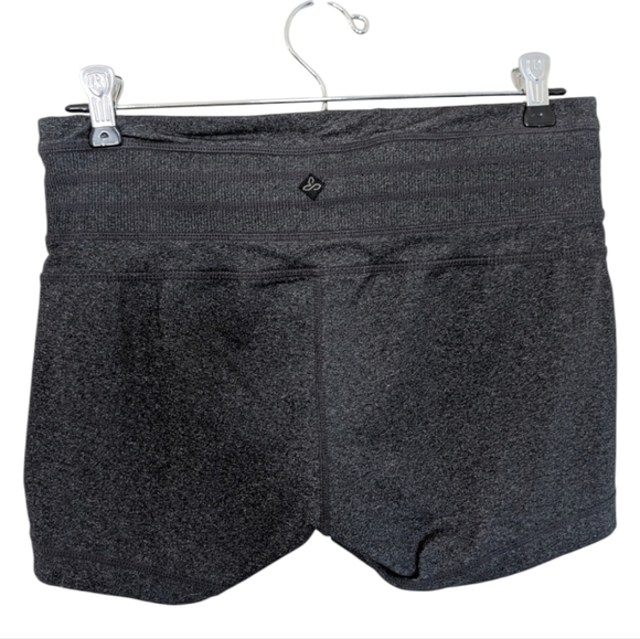 prAna Olympia Shorts Yoga Sustainable Womens M Athletic Earthy Granola Grey - Picture 3 of 11